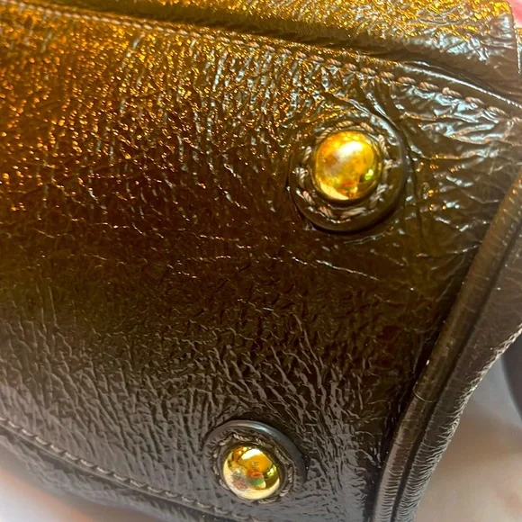 J Crew Dark Brown Patent Leather Tote - Picture 13 of 16